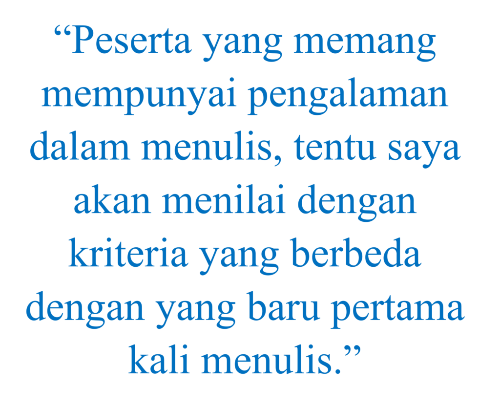 Kutipan dari menulis itu proses, tidak ada yang instan