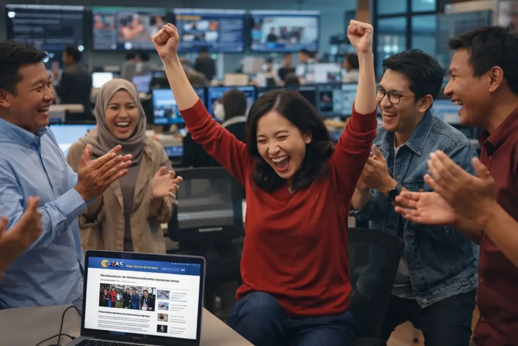 ruang redaksi c-tas_gembira berhasl tayangkan berita