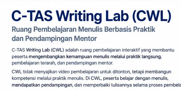 Pelatihan Menulis Organik